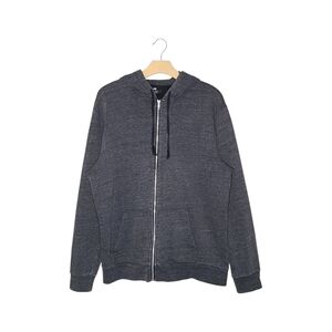 H&M Charcoal Gray Long Sleeve Full Zip-Up Hoodie Sweater